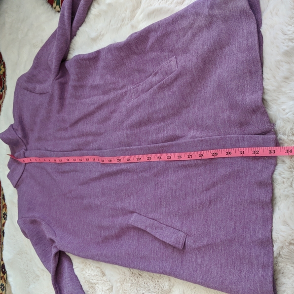 Colette Mordo Wool Blend Zip Up Purple Cardigan.  Size M. - Picture 7 of 13